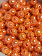 Coral Orange AB Acrylic 8mm Beads
