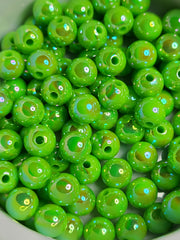 Lime Green AB Acrylic 8mm Beads