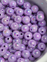 Medium Purple AB Acrylic 8mm Beads