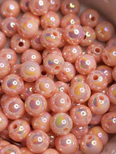 Light Salmon AB Acrylic 8mm Beads