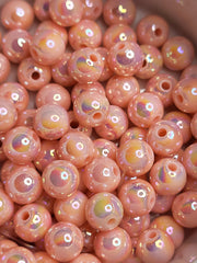 Light Salmon AB Acrylic 8mm Beads