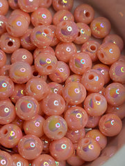 Light Salmon AB Acrylic 8mm Beads
