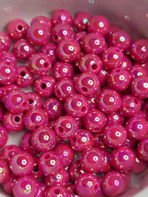 Deep Pink AB Acrylic 8mm Beads