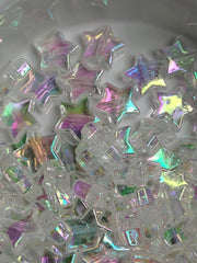 Transparent Clear AB 10mm Star Beads