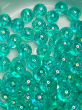 Transparent Medium Turquoise AB Acrylic 8mm Beads