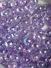 Transparent Lilac AB Acrylic 8mm Beads