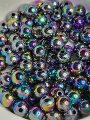 Black AB Acrylic 8mm Beads