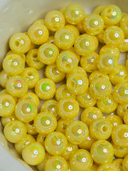 Yellow AB Acrylic 8mm Beads