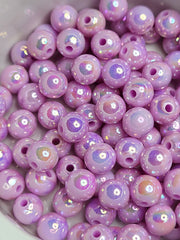 Violet AB Acrylic 8mm Beads