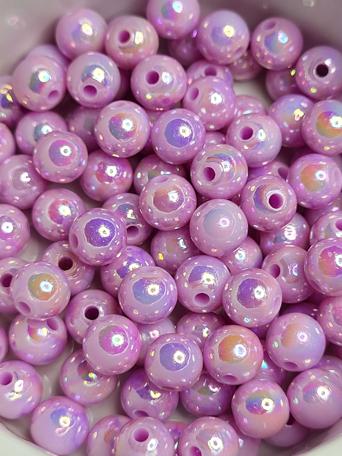 Violet AB Acrylic 8mm Beads