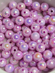 Violet AB Acrylic 8mm Beads