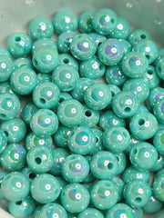 Pale Turquoise AB Acrylic 8mm Beads