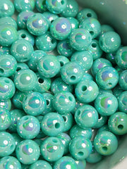Pale Turquoise AB Acrylic 8mm Beads