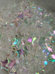 Transparent Clear AB 10mm Star Beads