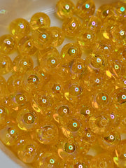 Transparent Orange AB Acrylic 8mm Beads