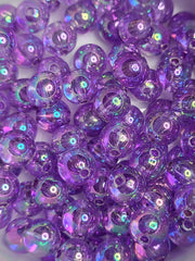 Transparent Medium Orchid Acrylic 8mm Beads